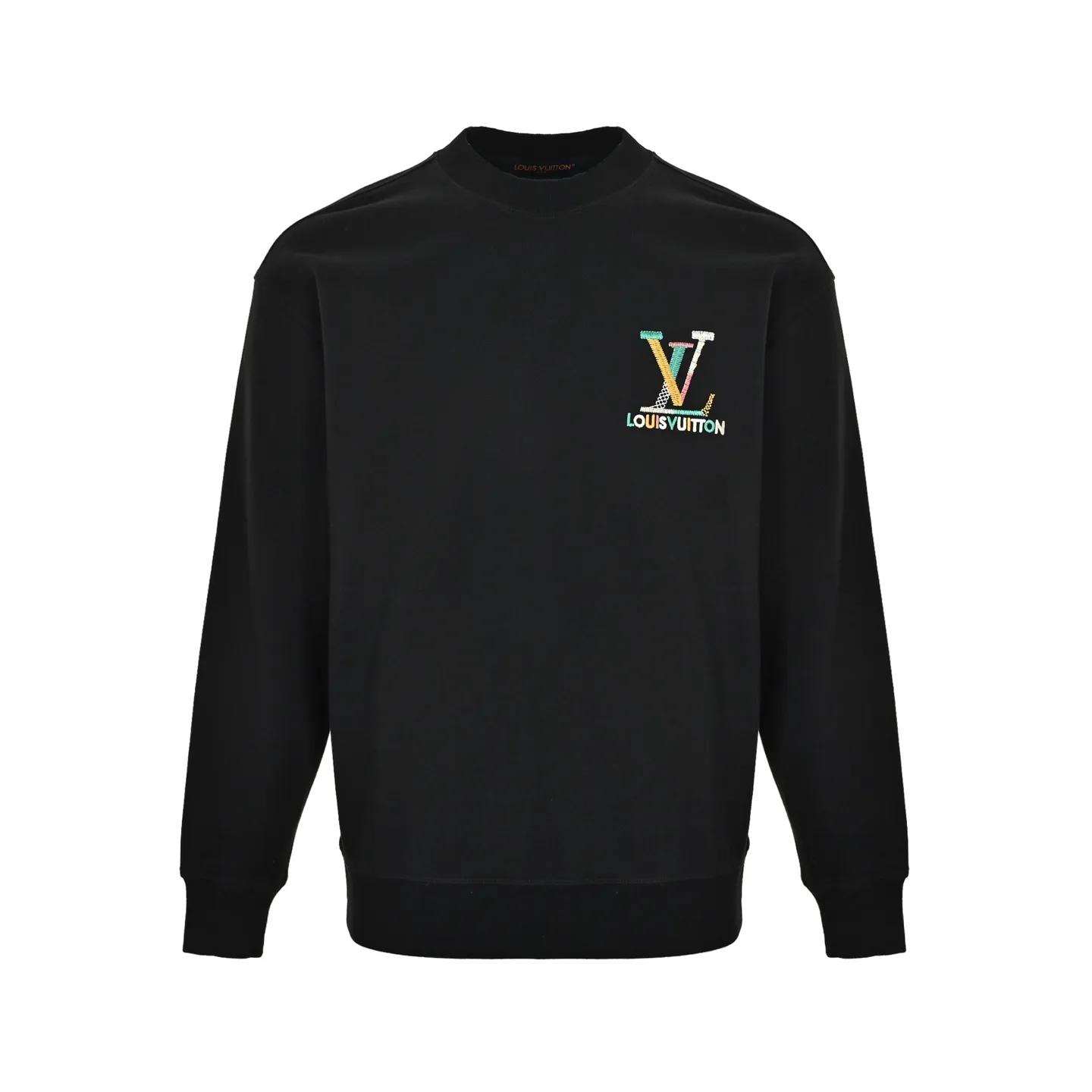 Louis Vuitton/Louis Vuitton colorful presbyopic letter logo embroidered round neck sweatshirt